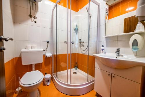 Koupelna v ubytování Hotel Oasis