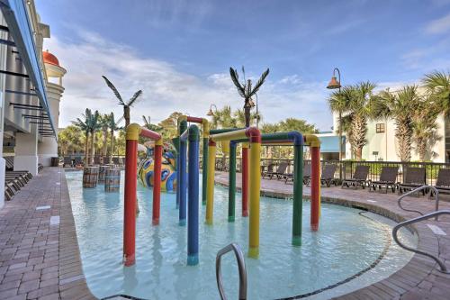 a pool with a water park with a playground at Oceanfront Myrtle Beach Rental with Pool! in Myrtle Beach