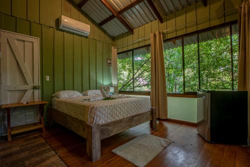Cabañas del Lagoにあるベッド