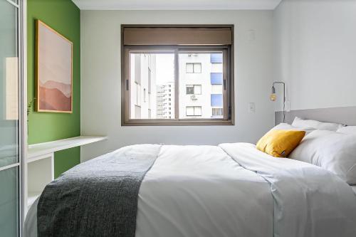 Cama ou camas em um quarto em Metropolitan - Centro Florianópolis