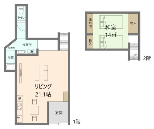a floor plan of a house at 洲本家　SUMOTOYA in Sumoto
