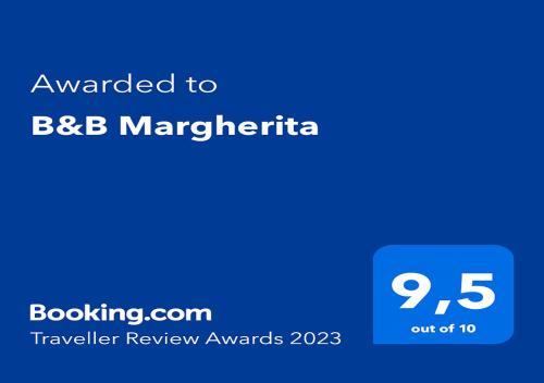 Een certificaat, prijs of ander document dat getoond wordt bij B&B Margherita