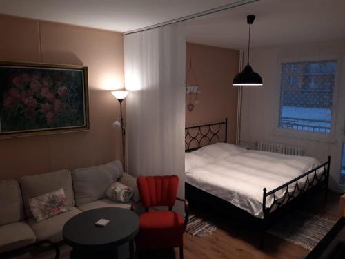 Postel nebo postele na pokoji v ubytování Apartmán Sejkorka Vrchlabí