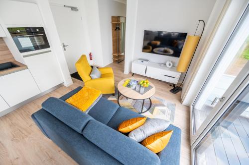 Et tv og/eller underholdning på Villa SCHLOSSBLICK WE4 Penthouse am Nationalpark