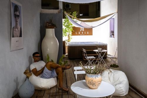 Posezení v ubytování LUVIA ROOMS SPA
