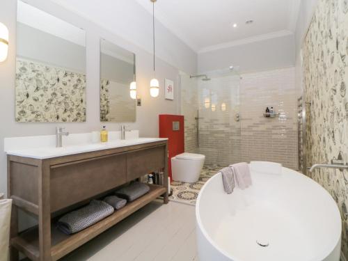 Et badeværelse på Barnsley House