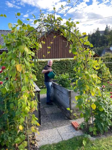 Jardín al aire libre en Ferienwohnung Sonnschein