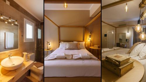 Katil atau katil-katil dalam bilik di Goudelis Apartments