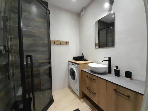 Ένα μπάνιο στο Apartament Amelia