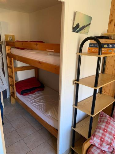 a room with bunk beds in a room at T2 PUY SAINT VINCENT in Puy-Saint-Vincent