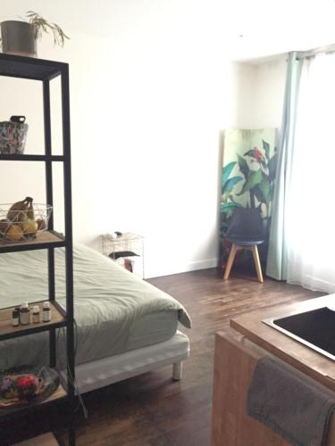Posteľ alebo postele v izbe v ubytovaní Beautiful studio - 20' walking from Montmartre