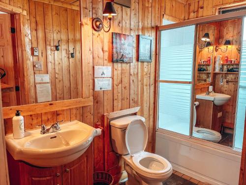 Koupelna v ubytování Gîte B&B du Village