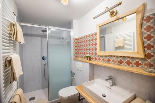 Koupelna v ubytování Landhotel zum Matthiasl