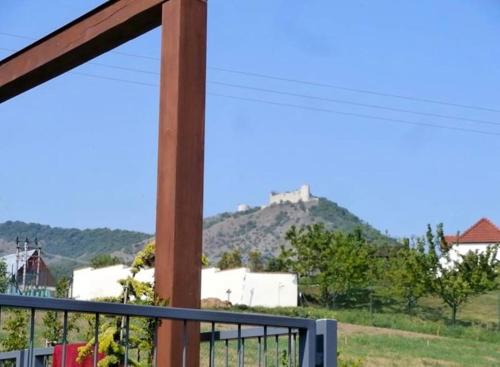 a view of a mountain from a balcony at Palava eu 8 in Pavlov