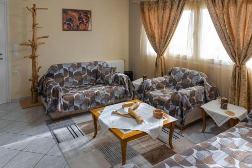 Χώρος καθιστικού στο Dimitri's Mountain House