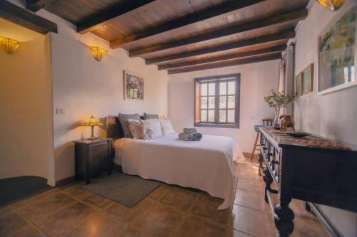 Katil atau katil-katil dalam bilik di Casita Palmera, Country Home, Haria, Lanzarote