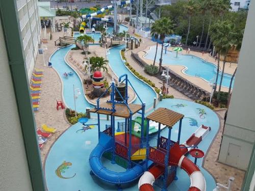 a view of a water park with a water slide at Spacious Beach House Unit,Beautifully Furnished 2 Bed 2Bath./2Min.Walk To Beach in Clearwater Beach