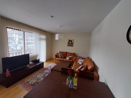 sala de estar con sofá y mesa en Apartment Pirin, en Bansko