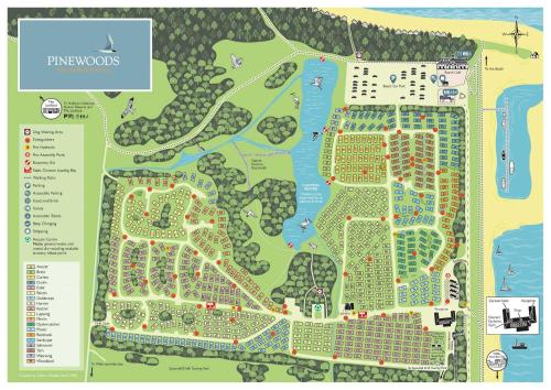 a map of the resort at Holkham Lodge in Wells next the Sea