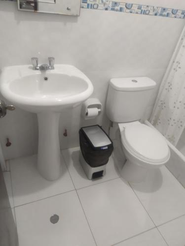 Koupelna v ubytování Ambigua Hospedaje