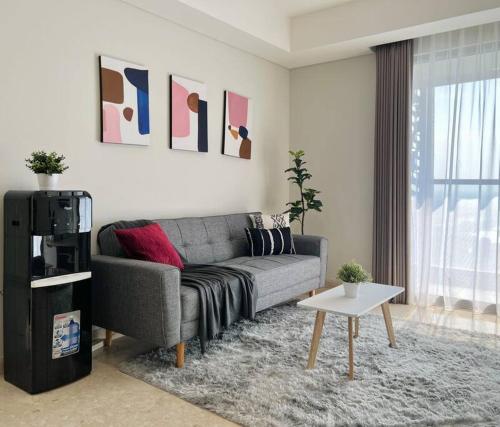 Posezení v ubytování Stylish Seaview 3 BR Condo at PIK