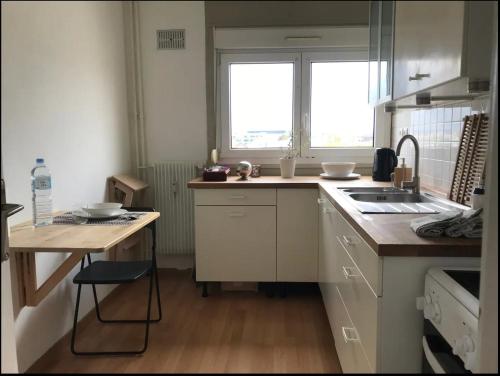 Kuchyňa alebo kuchynka v ubytovaní Charmant appartement lumineux à Reims
