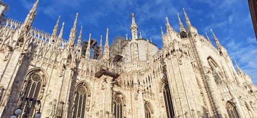 a large cathedral with many spires on top of it at Luxury House Lupetta 3 in Milan