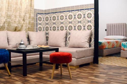 Posezení v ubytování Lovely Apartment in Tetouan