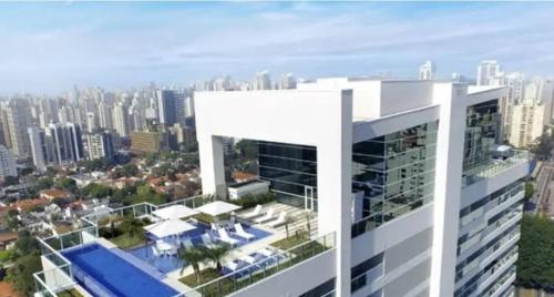 Studio SP Campo Belo garagem piscina sauna quadra de tenis