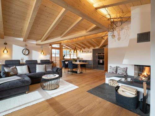 Χώρος καθιστικού στο Luxusappartement Alpenliebe