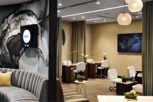 a waiting room at a dermatologists office at JW Marriott Austin in Austin