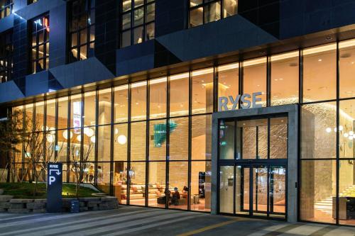 a store front of a building with large glass windows at RYSE, Autograph Collection, Seoul in Seoul