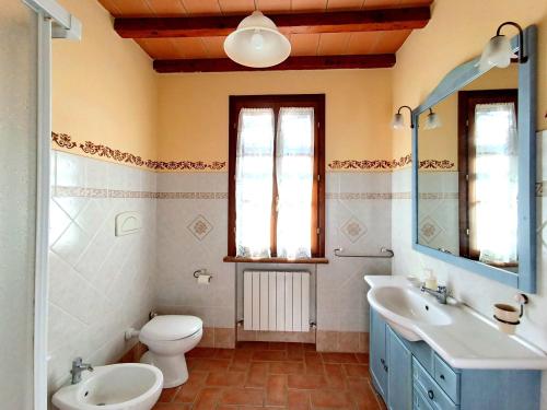 Koupelna v ubytování agriturismo macchia al pino
