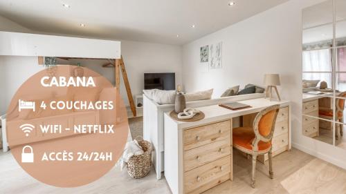 CABANA 4 pers Wifi Boîte à clé Netflix