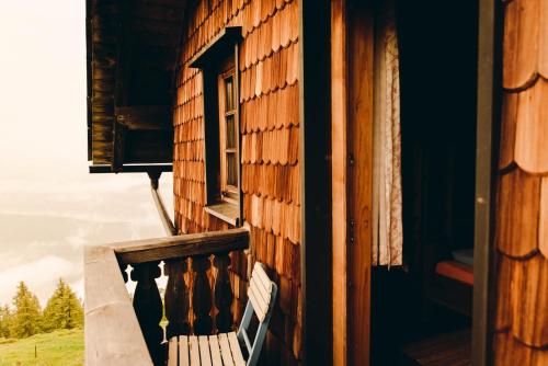 Balcon ou terrasse dans l'établissement Alexanderhütte - nur zu Fuß erreichbar