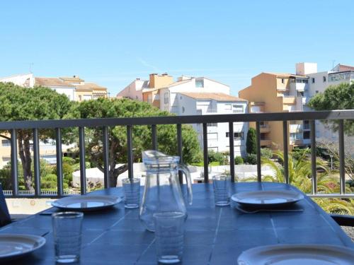 Cap d'Agde: Studio cabine 4 pers, piscine, plage à 600m, parking - FR-1-249-6