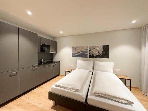 Postel nebo postele na pokoji v ubytování Aparthotel Beinwil am See