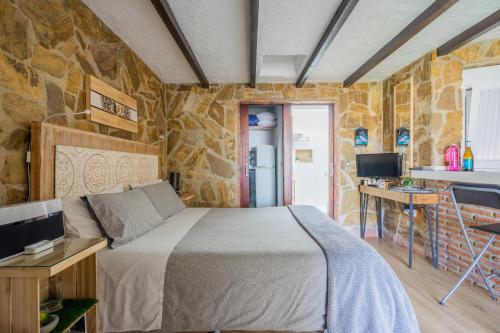 Kuchyň nebo kuchyňský kout v ubytování Sunny Studio Nerja