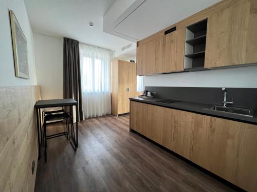Kuchyň nebo kuchyňský kout v ubytování Hotel Belvedere