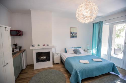 Cama o camas de una habitación en Manor Apartments, Csopak