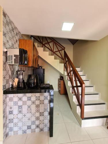 Dapur atau dapur kecil di Chalé Kalmaria