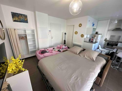 Køkken eller tekøkken på Proche Disney et Paris - Studio terrasse et parking privé