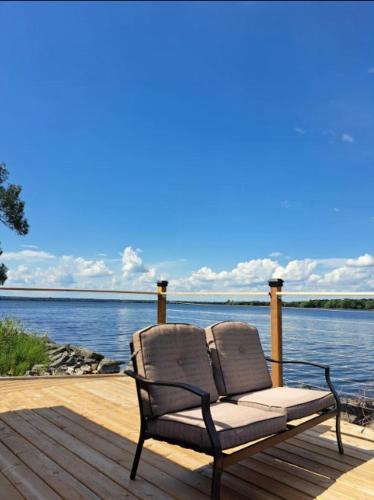 Lakefront house with Firepit