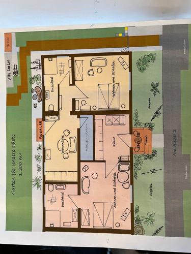 a drawing of a floor plan of a house at Apartment Amylee in Strehlow