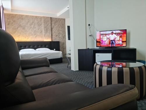 Postel nebo postele na pokoji v ubytování Just Hotel BP