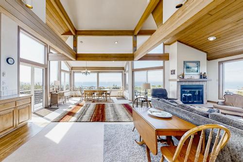 a living room with a couch and a table at ShellSeeker in South Beach