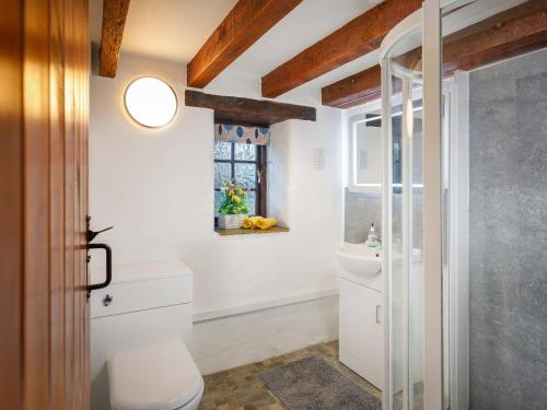 uma casa de banho com um WC e um lavatório em Little Leighs em Launceston