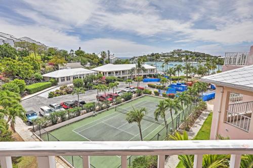 an aerial view of a tennis court at a resort at Elysian Resort Condo with 3 Balconies and Amenities! in St Thomas
