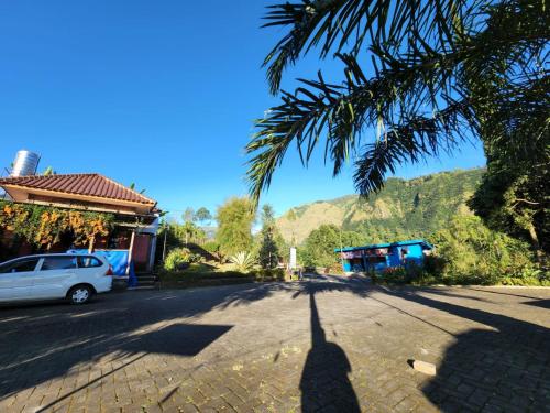 a shadow of a person standing in a driveway at Istana Petani in Lambangkuning