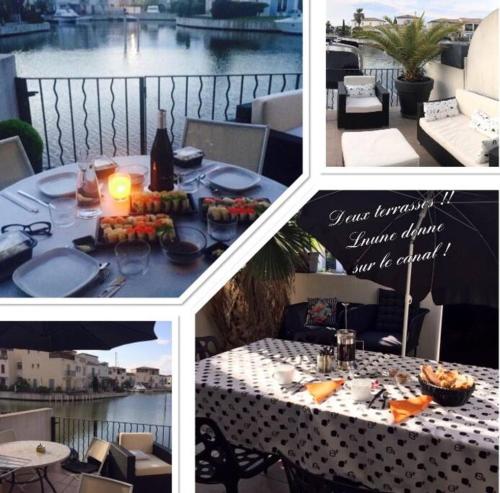 A restaurant or other place to eat at Marina Aigues Mortes 75m2